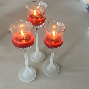 PartyLite Iced Crystal Trio Set